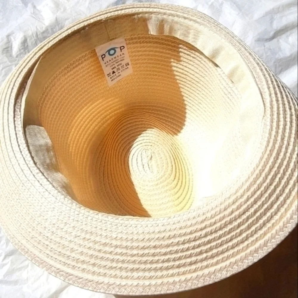 Pop Headwear Straw Fedora Hat